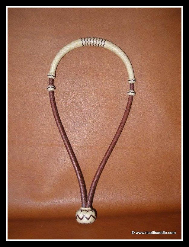 3/8 Bosal - natural with sorrel nose buttons and heel knot - California  Vaquero Store